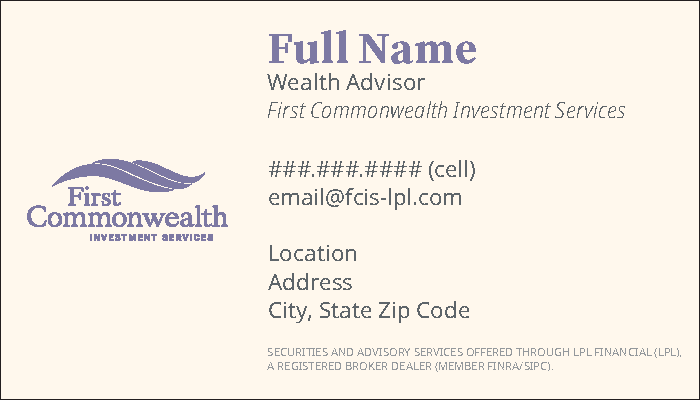 Investment Office Business Cards